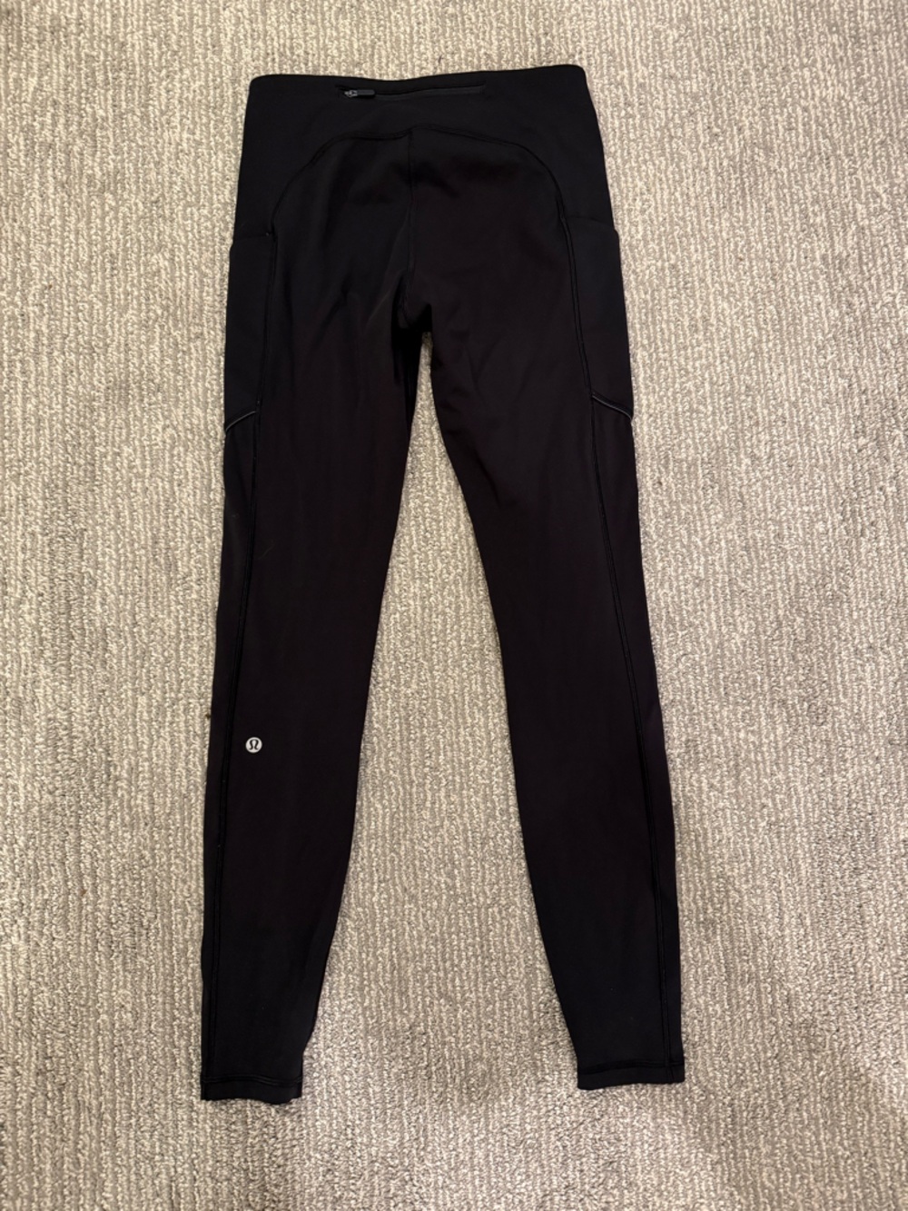 Lululemon High Rise Leggings | Black Side Pocket Athletic | Size 6 - Picture 3 of 5